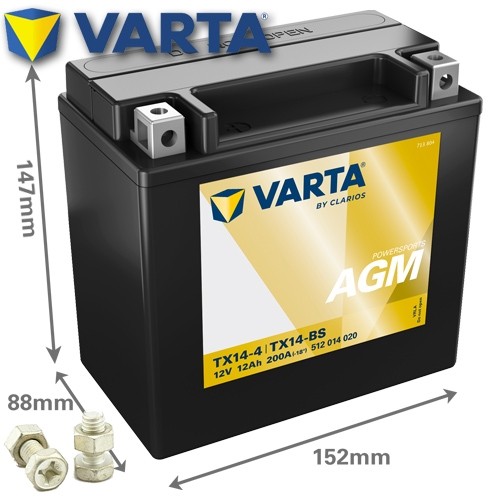 Batteria moto varta - moto, tx14-bs
