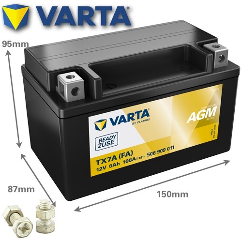Batteria moto varta tx7a - batteria,
