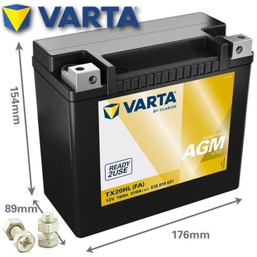 Batteria moto varta - batteria, tx20hl