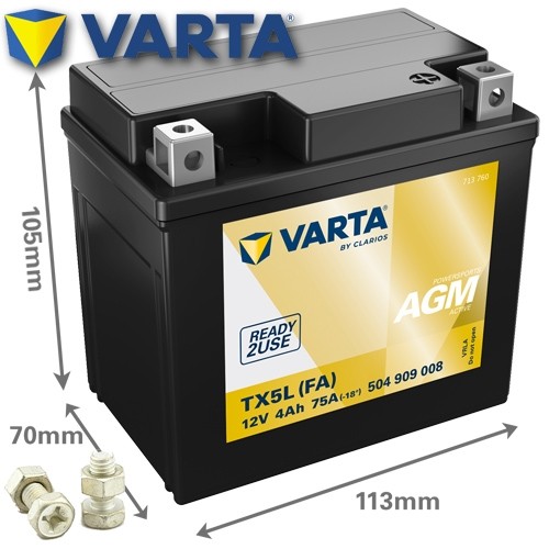 Batteria moto varta tx5l - batteria,