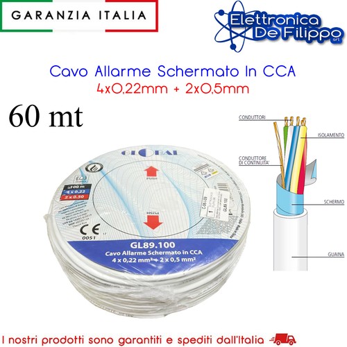 Cavo allarme schermato cca - cavo,