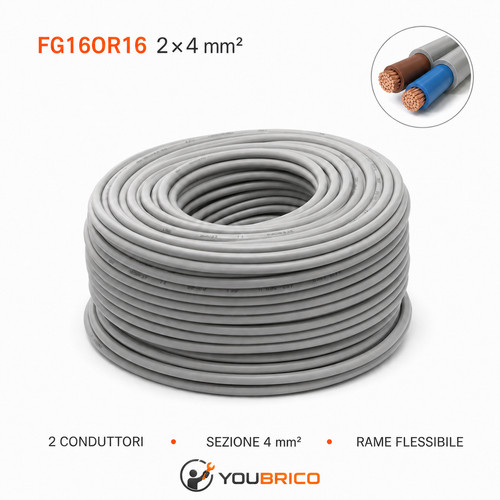 Cavo fg16or16 2x4 - 2x4, mm²