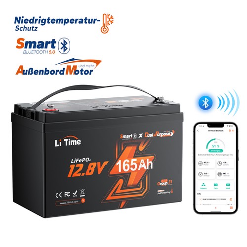 Litime 12v 165ah bluetooth - litime,