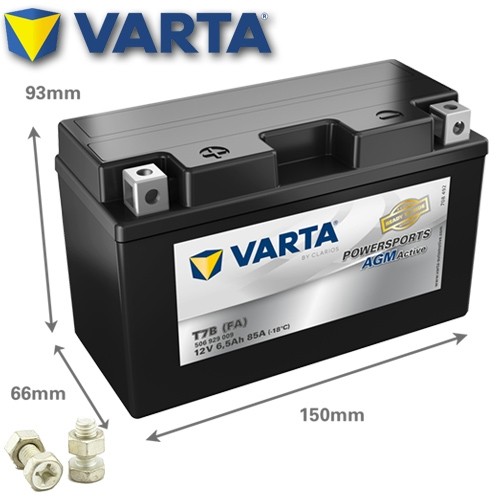 Batteria moto varta t7b - t7b, /