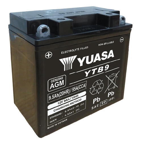Batteria moto yuasa yb9 - batteria, /